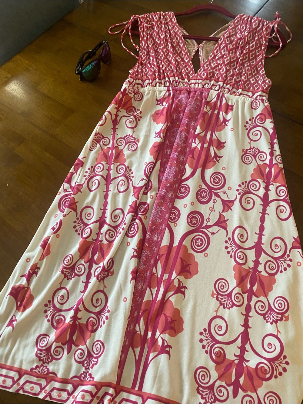 Tracy Reese Pink and Cream Floral Dress. Perfect easy breezy summer staple.